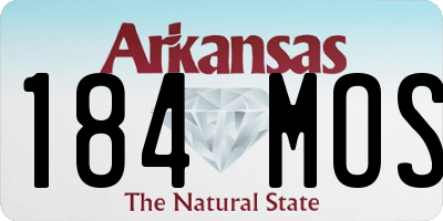AR license plate 184MOS