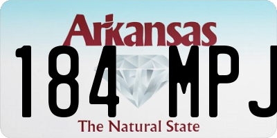 AR license plate 184MPJ