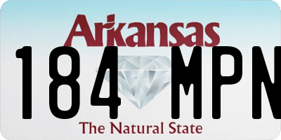 AR license plate 184MPN