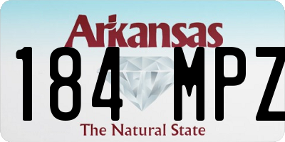 AR license plate 184MPZ