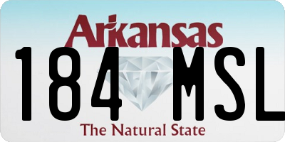 AR license plate 184MSL