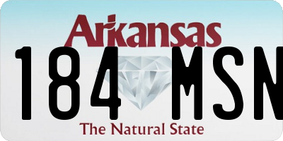AR license plate 184MSN