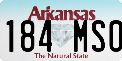 AR license plate 184MSO