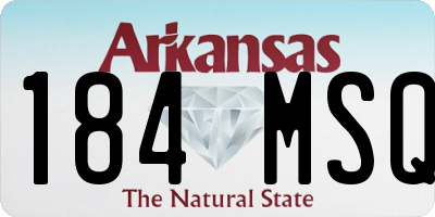 AR license plate 184MSQ