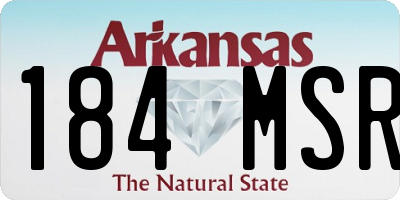 AR license plate 184MSR