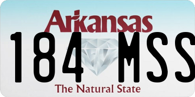 AR license plate 184MSS