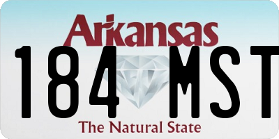 AR license plate 184MST