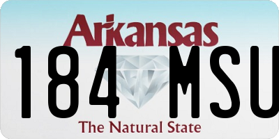 AR license plate 184MSU