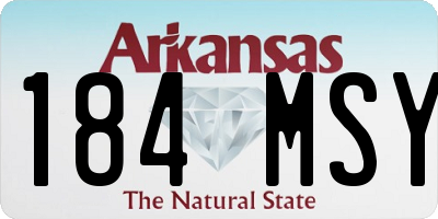 AR license plate 184MSY