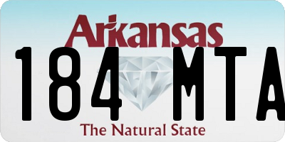 AR license plate 184MTA