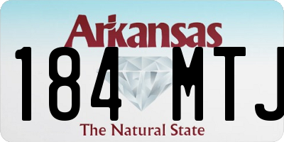 AR license plate 184MTJ