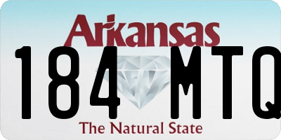 AR license plate 184MTQ
