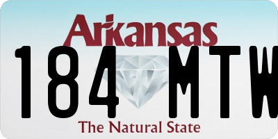 AR license plate 184MTW