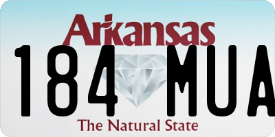 AR license plate 184MUA
