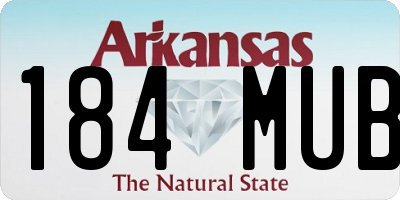 AR license plate 184MUB