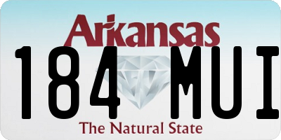 AR license plate 184MUI