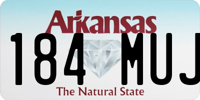 AR license plate 184MUJ