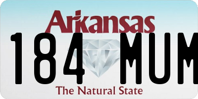 AR license plate 184MUM