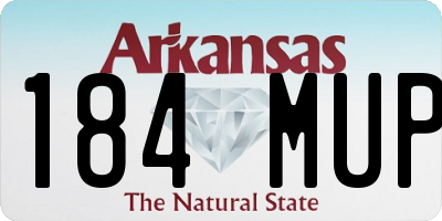 AR license plate 184MUP