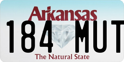 AR license plate 184MUT