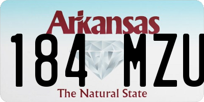 AR license plate 184MZU