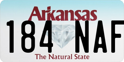 AR license plate 184NAF
