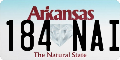 AR license plate 184NAI