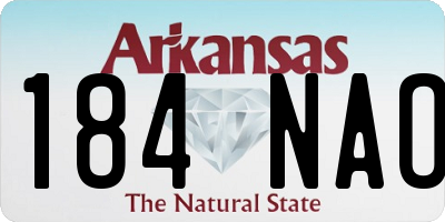 AR license plate 184NAO