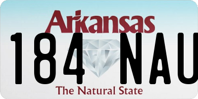 AR license plate 184NAU