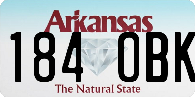 AR license plate 184OBK
