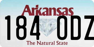 AR license plate 184ODZ