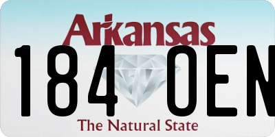 AR license plate 184OEN