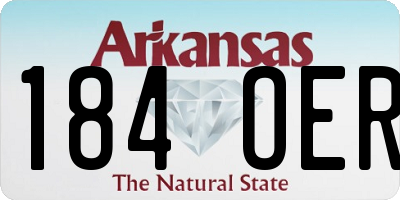 AR license plate 184OER