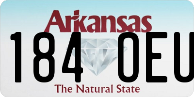 AR license plate 184OEU