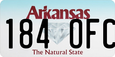 AR license plate 184OFC