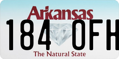 AR license plate 184OFH