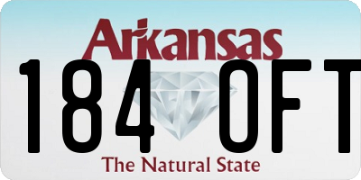 AR license plate 184OFT