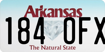 AR license plate 184OFX