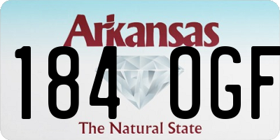 AR license plate 184OGF
