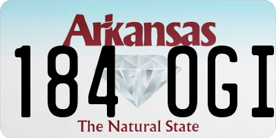 AR license plate 184OGI