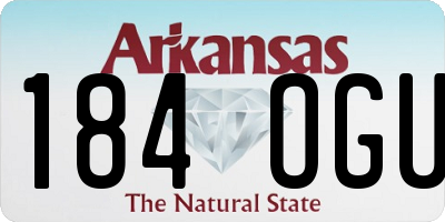 AR license plate 184OGU