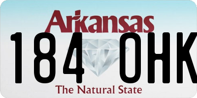 AR license plate 184OHK