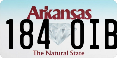 AR license plate 184OIB