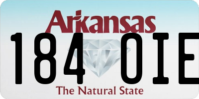 AR license plate 184OIE
