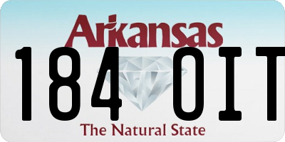 AR license plate 184OIT