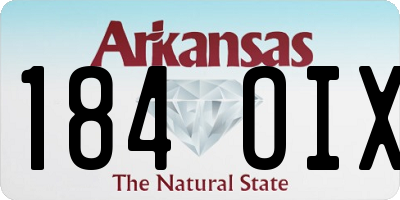 AR license plate 184OIX