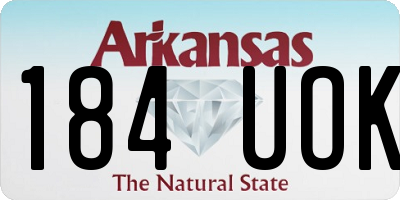 AR license plate 184UOK