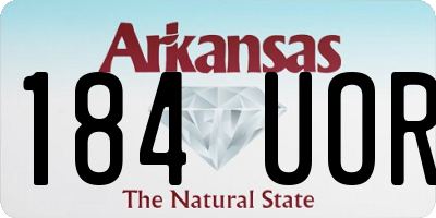 AR license plate 184UOR