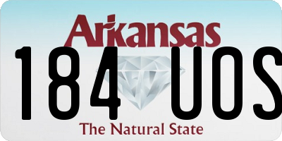 AR license plate 184UOS