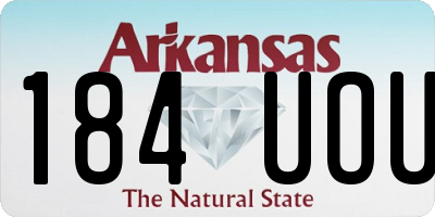 AR license plate 184UOU